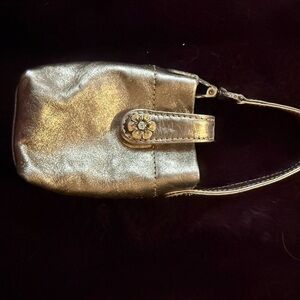 Brighton Gold Wristlet with Floral Accent